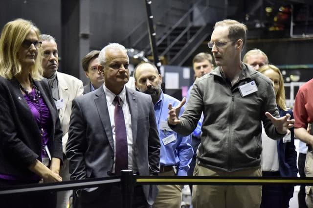 NASA image: Glen Henshaw Briefs NASA Chief and Deputy Chief Technologists at the In-Space Assembly Technical Interchange Meeting on September 6, 2017