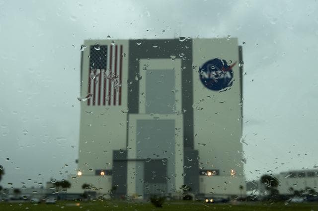 NASA image: Vehicle Assembly Building In The Rain