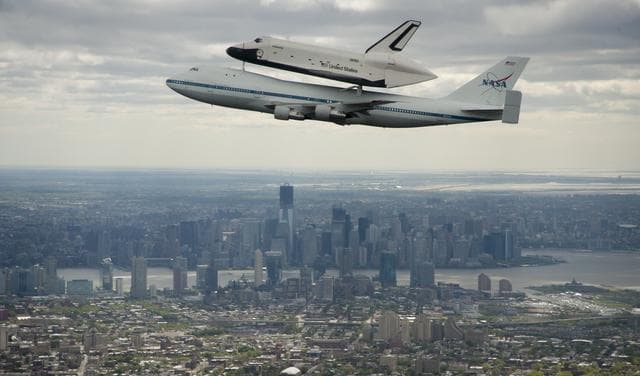 NASA image: Shuttle Enterprise Flight to New York