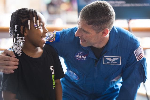 NASA image: Astronaut Mike Hopkins Visit to Maryland Science Center