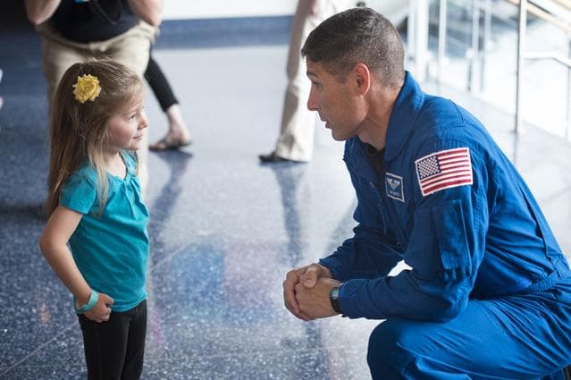 NASA image: Astronaut Mike Hopkins Visit to Maryland Science Center