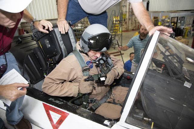 NASA image: Armstrong Pilot with VigiLOX Pilot Oxygen Monitoring System