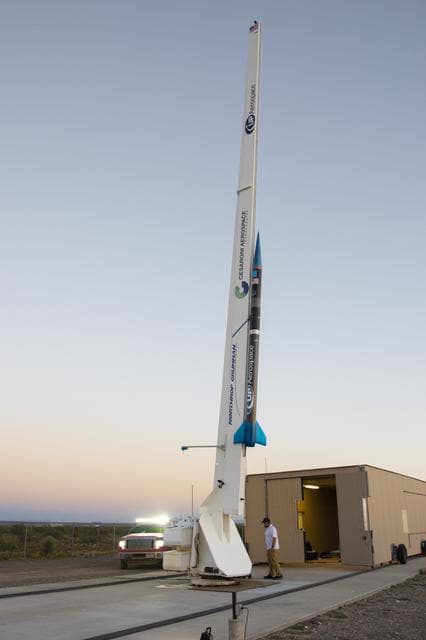 NASA image: UP Aerospace Rocket Poised for Launch from NM to Carry NASA Tech