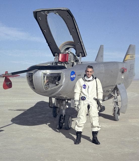 NASA image: M2-F3 with test pilot John A. Manke