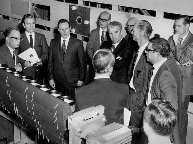 NASA image: Werner von Braun Visits Lewis Research Center