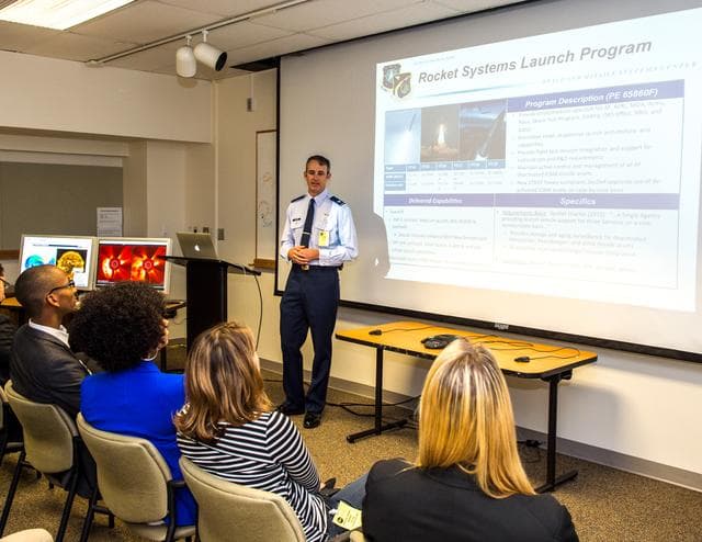 NASA image: Col. Robert Swanson, Air Force at the Joint NASA-NOAA-Air Force 