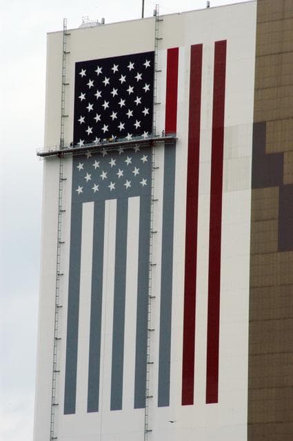 NASA image: VAB Flag Painting