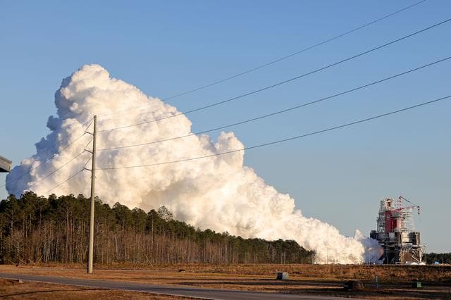 NASA image: NASA conducts a hot fire test Jan. 16, 2021