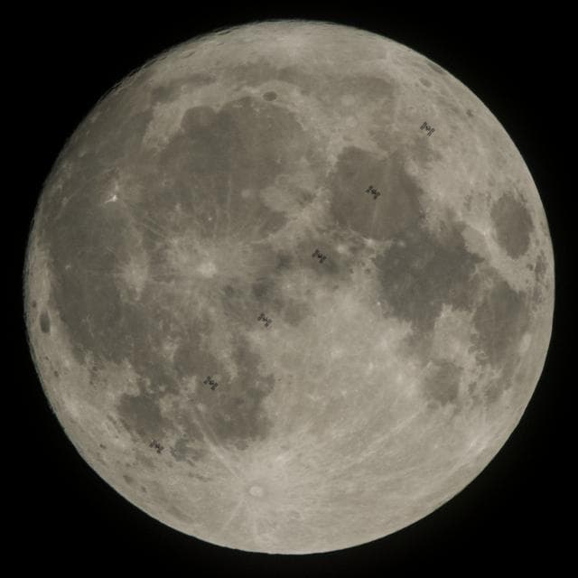 NASA image: ISS Lunar Transit