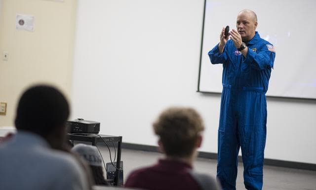 NASA image: Astronaut Scott Tingle at McKinley Technology High School