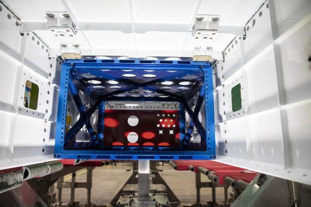 NASA image: Assembly Milestone Reached as XVS Pallet Installed onto X-59