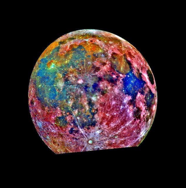 NASA image: Moon - False Color Mosaic