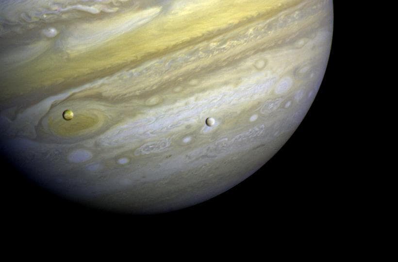 NASA image: Jupiter with Satellites Io and Europa