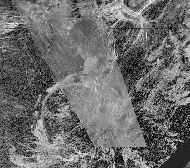 NASA image: Arecibo/Magellan Composite of Quetzalpetlatl Corona
