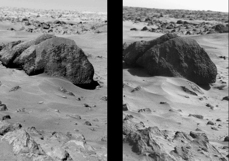 NASA image: Boulder Big Joe And Surface Changes On Mars
