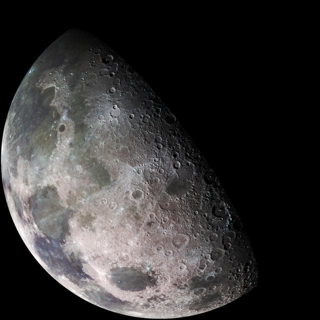 NASA image: Moon - North Polar Mosaic, Color