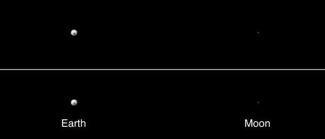 The Earth and Moon As Seen by 2001 Mars Odyssey Thermal Emission Imaging System