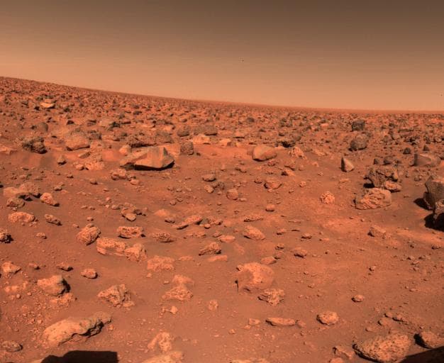 NASA image: First Color Image of the Viking Lander 2 Site