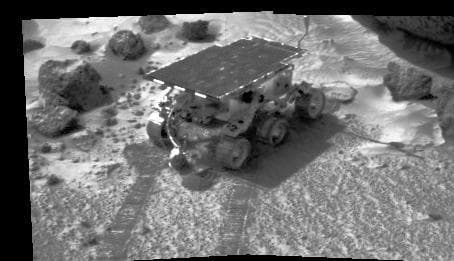 NASA image: Sojourner APXS at Work