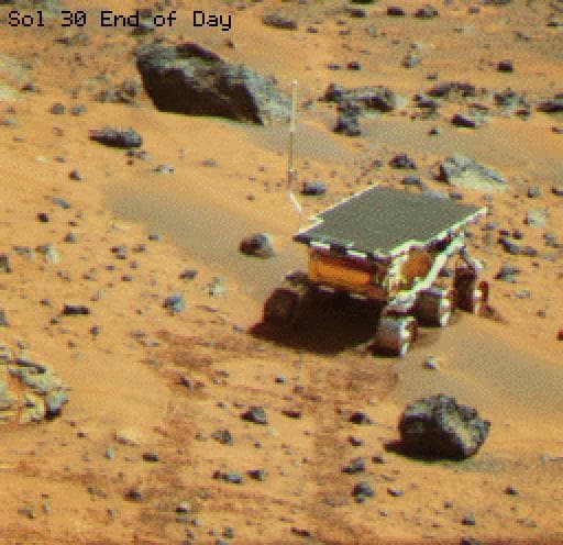 NASA image: Sojourner at "Mermaid Dune"