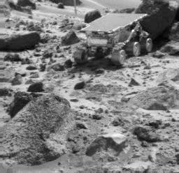 NASA image: Sojourner APXS at Shark