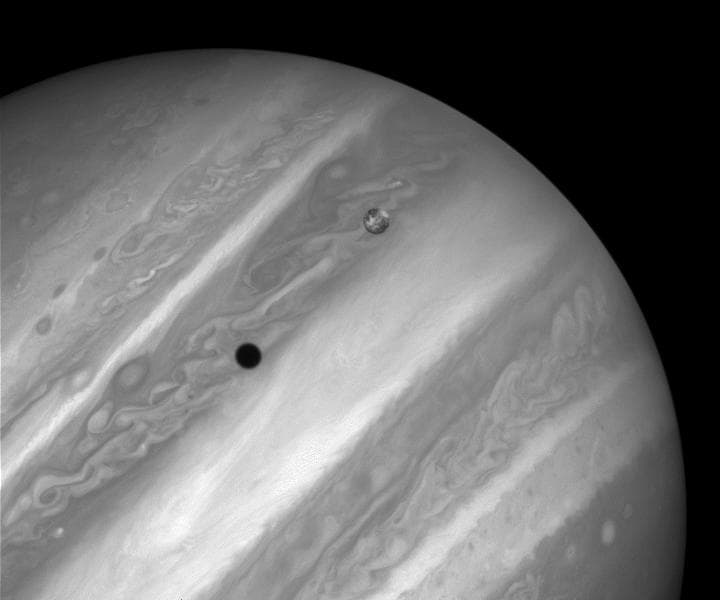 NASA image: Rare Hubble Portrait of Io and Jupiter