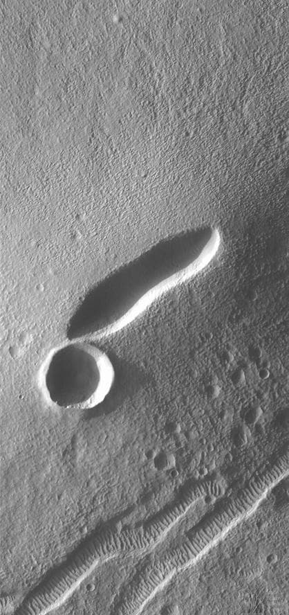 NASA image: Small Volcano in Tempe Terra