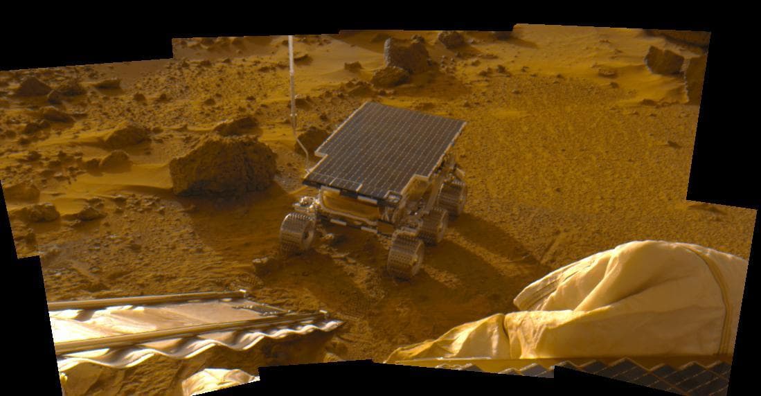 NASA image: Newly Deployed Sojourner Rover