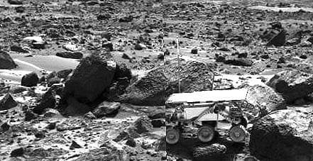 NASA image: Sojourner APXS at Stimpy - Left Eye