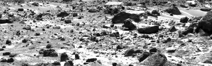 NASA image: Sojourner Rover Behind Chimp - Right Eye