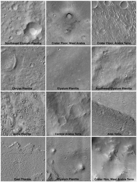 NASA image: Mars Surfaces at 15.6°N Latitude, March 1999