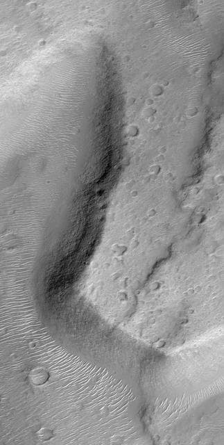 NASA image: Lower Northeastern Flank of Tyrrhena Patera
