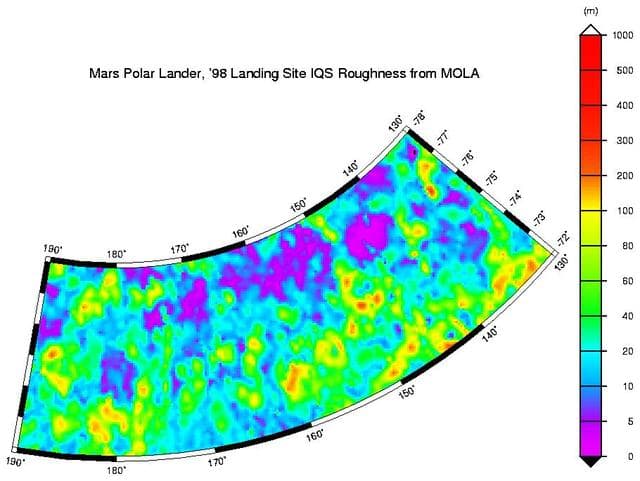 NASA image: MPL LANDING SITE CORRIDOR