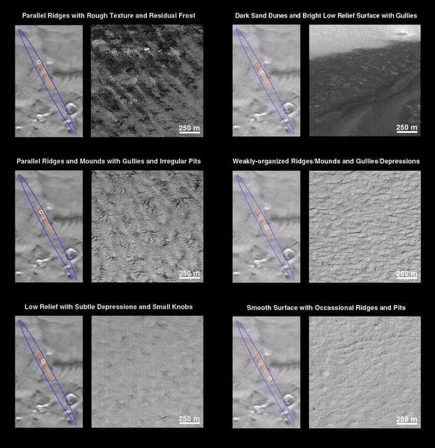 NASA image: Mars Polar Lander Landing Zone Compared With JPL