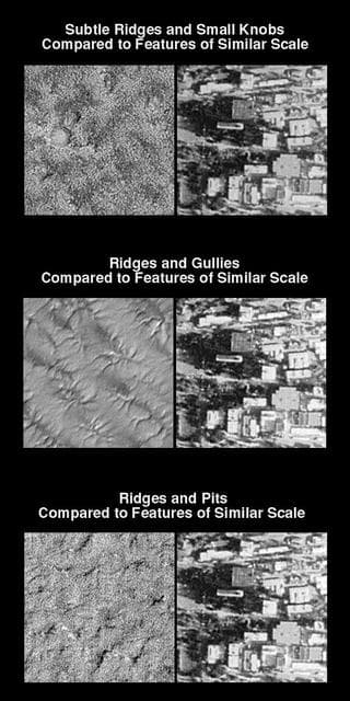 NASA image: Mars Polar Lander Landing Zone Compared With JPL