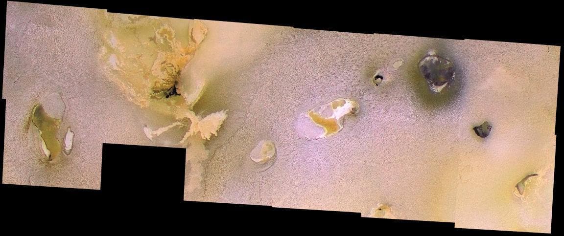 NASA image: Io Chain of Craters