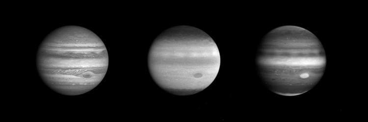 Jupiter in blue, ultraviolet and Near Infrared