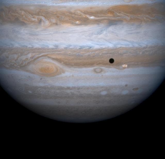 NASA image: Io in Front of Jupiter