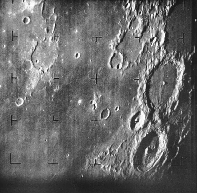 NASA image: First Image of the Moon taken by a U.S. Spacecraft