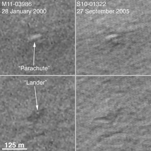 NASA image: Mars Polar Lander NOT Found