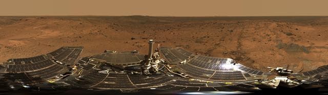 NASA image: Summit Panorama with Rover Deck