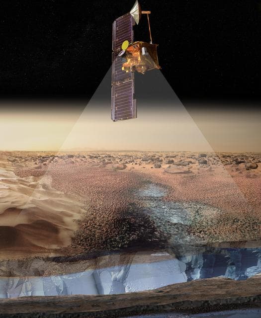 NASA image: Artist View of Odyssey Detecting Ice Artist Concept