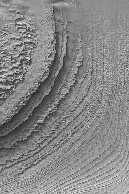 NASA image: Layers in Galle Crater