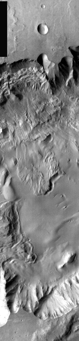 NASA image: Xanthe Terra Landslide in IR