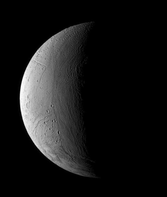 NASA image: Youthful Enceladus