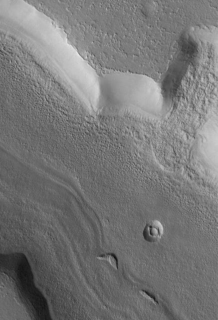 NASA image: Fretted Terrain Mass Movement