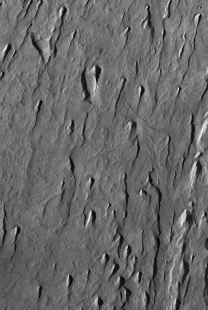 NASA image: Tithonium Yardangs