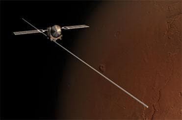 NASA image: Deployment of Mars Express Radar Antenna Sections Artist Concept