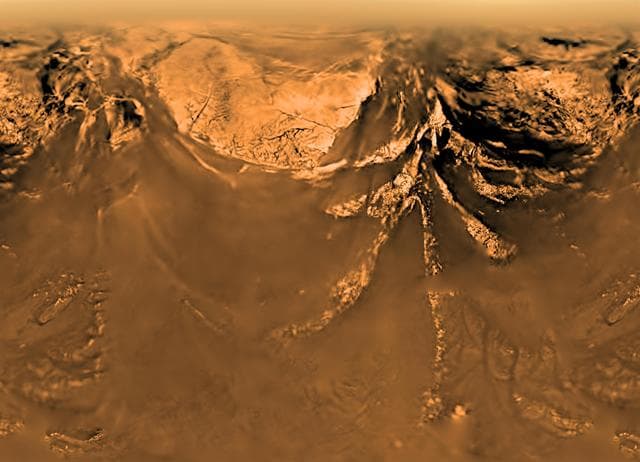 NASA image: Mercator Projection of Huygens View
