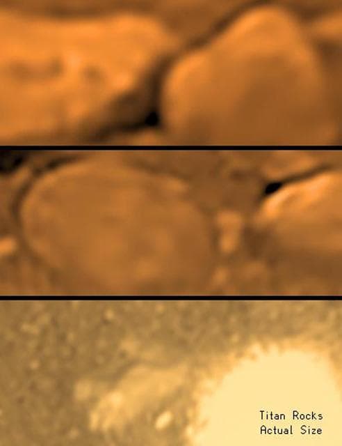 NASA image: Titan Pebbles